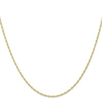 10K 1.35mm Yellow Gold Carded Cable Rope Chain view 2