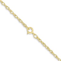 10K 1.35mm Yellow Gold Carded Cable Rope Chain view 3