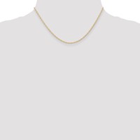 10K 1.35mm Yellow Gold Carded Cable Rope Chain view 4