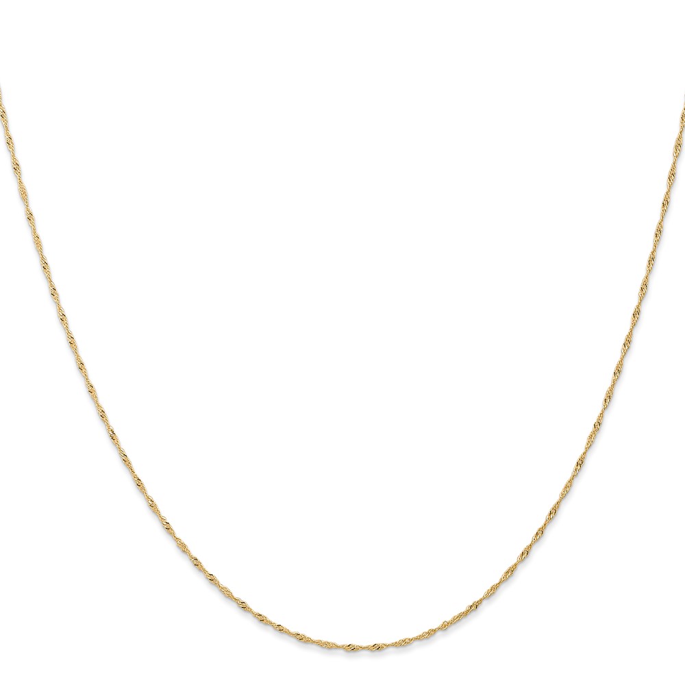 10k 1mm Carded Singapore Chain (10K10SY-16)