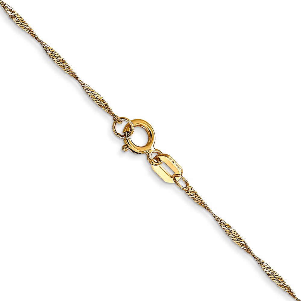 10k 1mm Carded Singapore Chain (10K10SY-16)