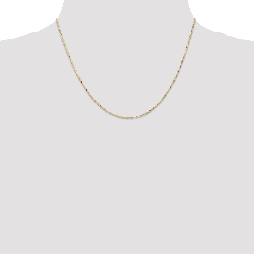 10k 1mm Carded Singapore Chain (10K10SY-18)