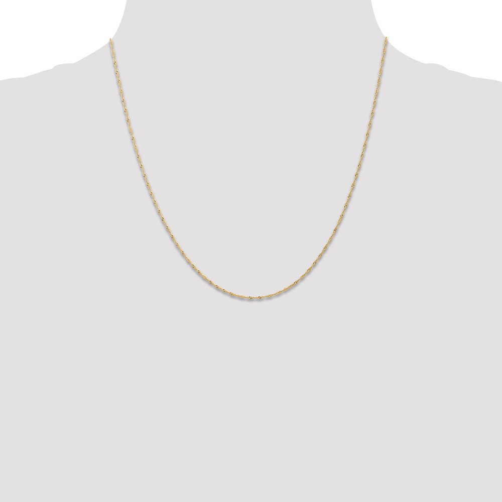10k 1mm Carded Singapore Chain (10K10SY-20)