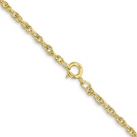 10K 1.55mm Yellow Gold Carded Cable Rope Chain view 3