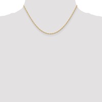 10K 1.55mm Yellow Gold Carded Cable Rope Chain view 4