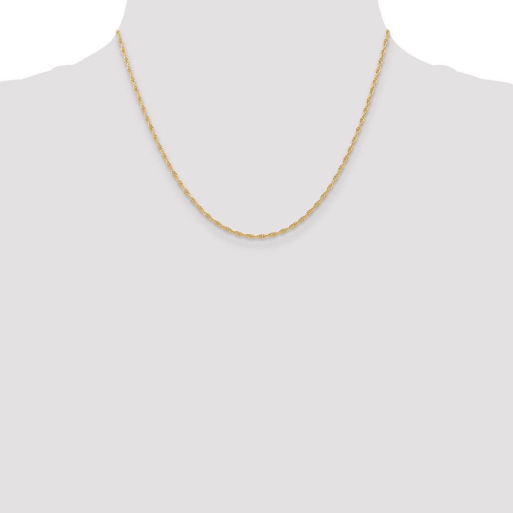 10k 1.55mm Carded Cable Rope Chain (10K11RY-18)