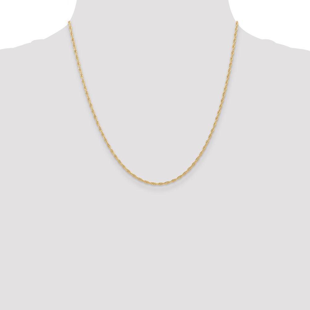 10k 1.55mm Carded Cable Rope Chain (10K11RY-20)