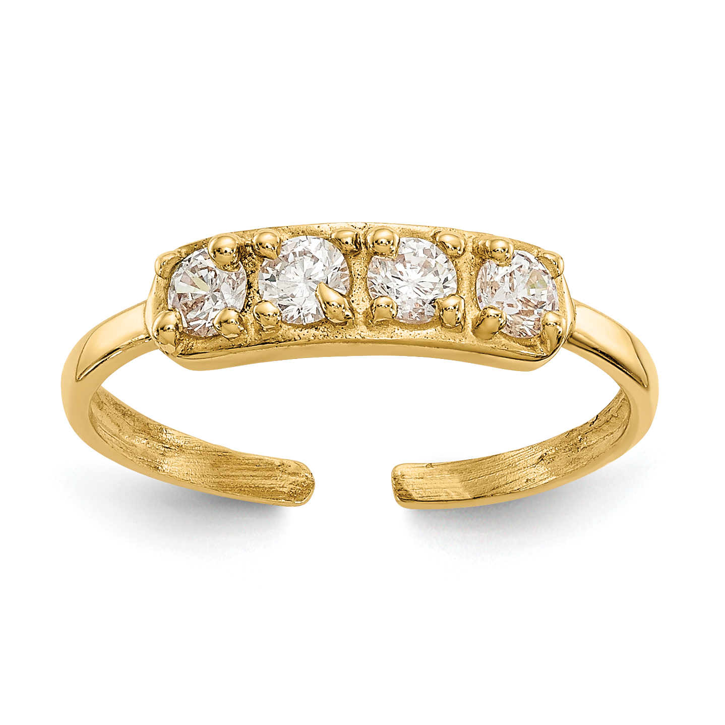 10K CZ Toe Ring (10K1531)