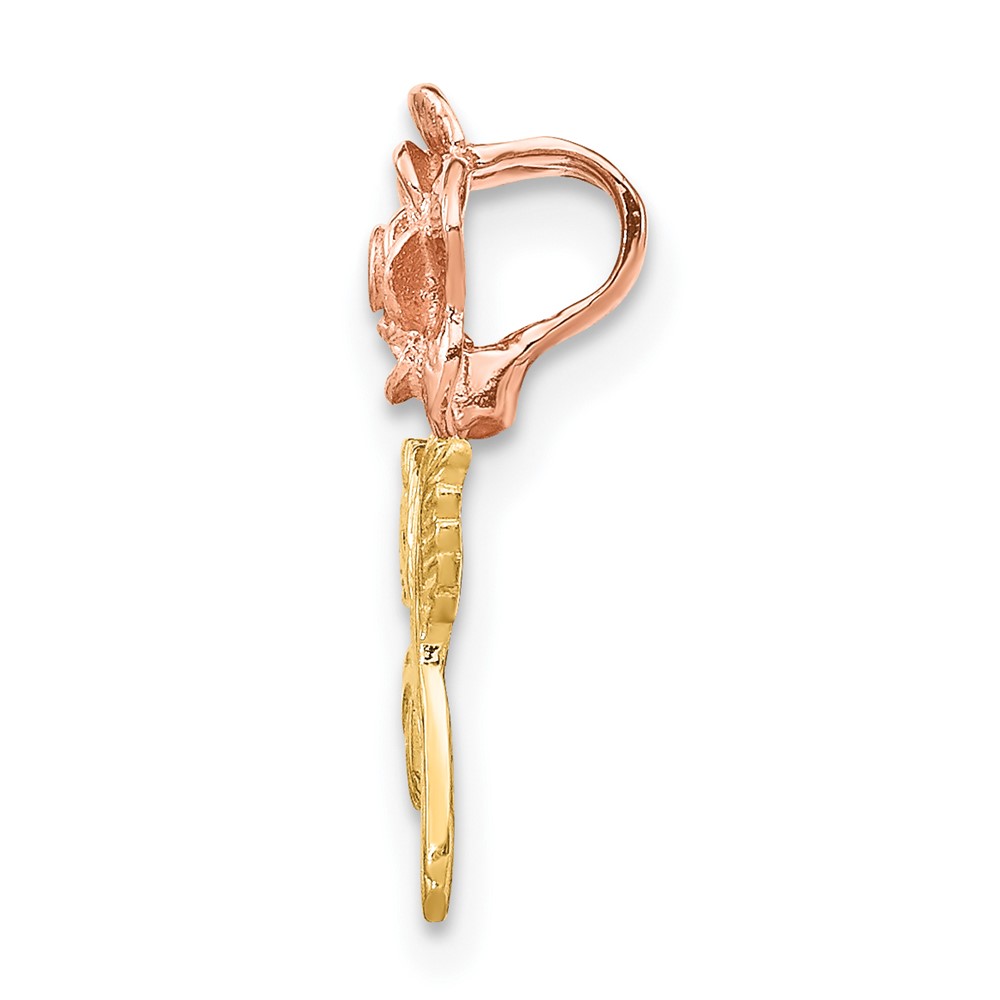 10K Two-tone Rose Flower Slide (10K1806)