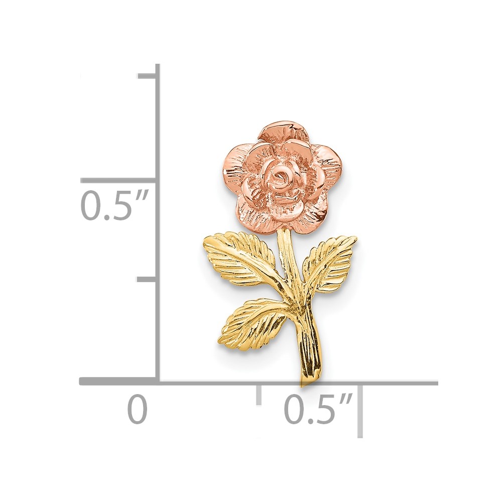 10K Two-tone Rose Flower Slide (10K1806)