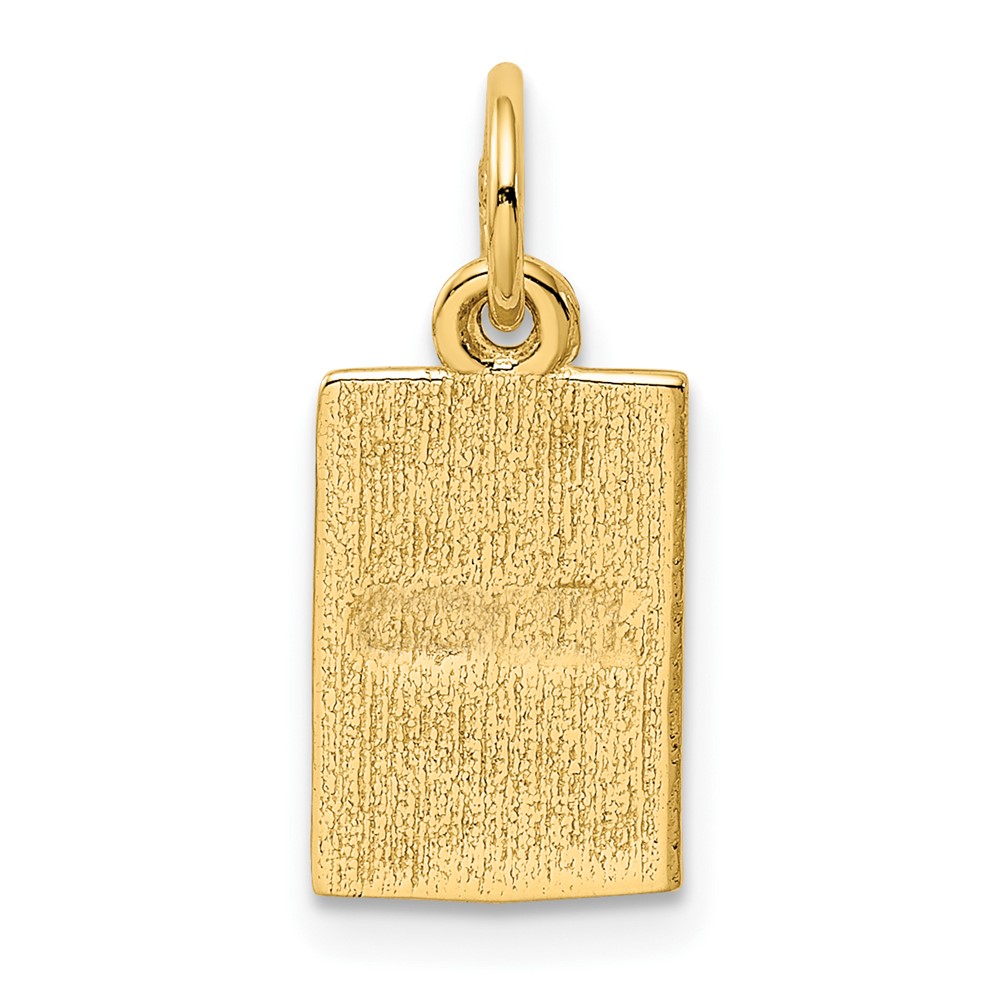 10k Enameled Ace of Spades Card Charm (10K1874)