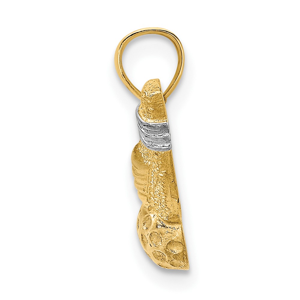 10k Rhodium Golf Club and Ball Charm (10K1998)