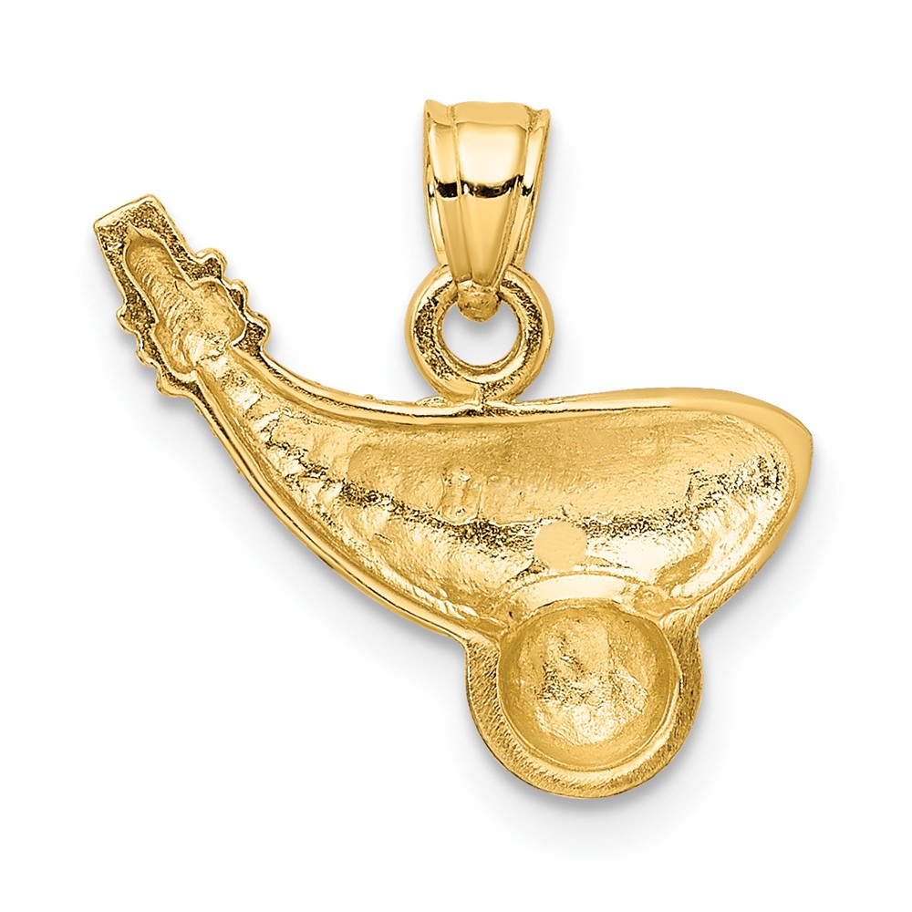 10k Rhodium Golf Club and Ball Charm (10K1998)