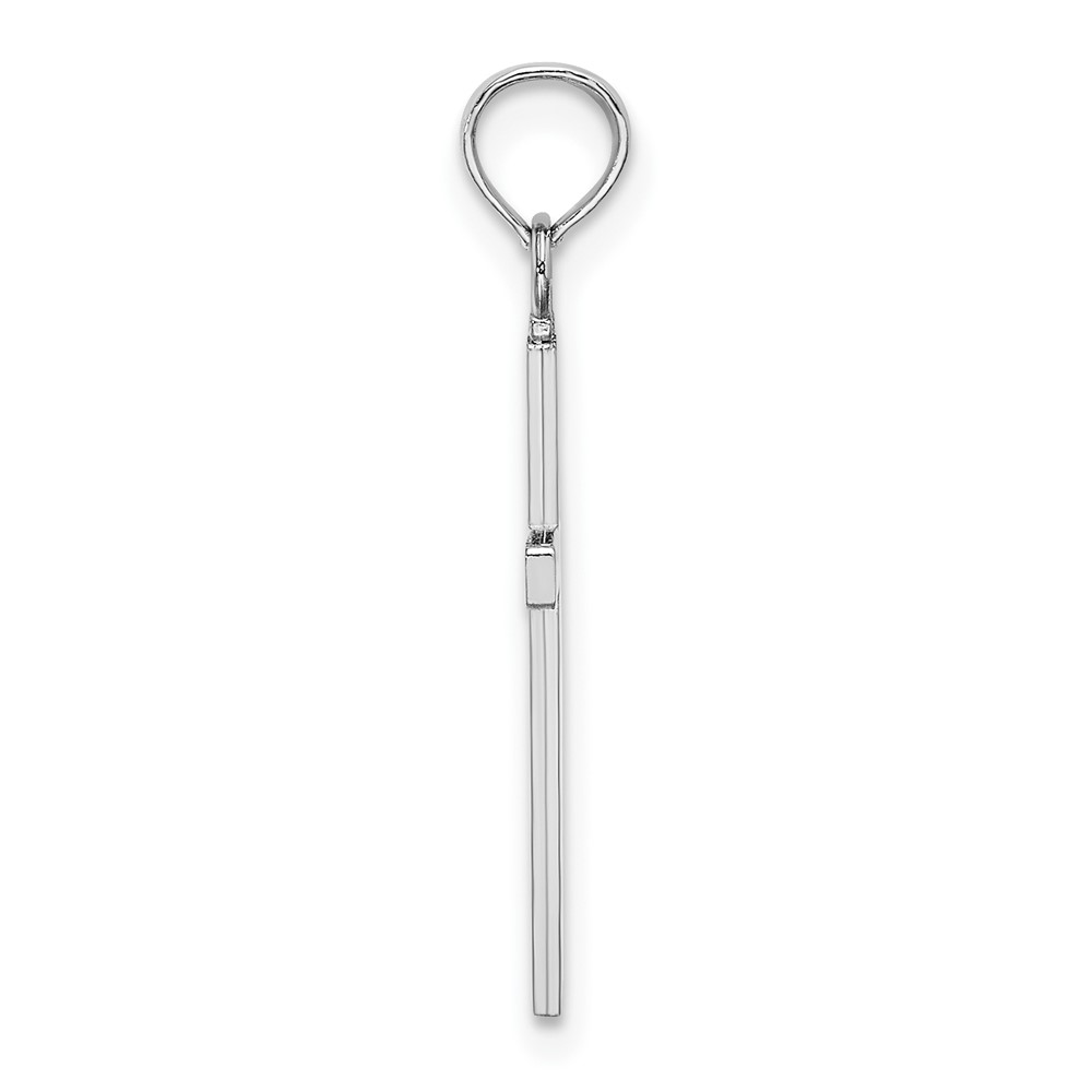 10k White Gold 3-D Cross Pendant (10K2116W)