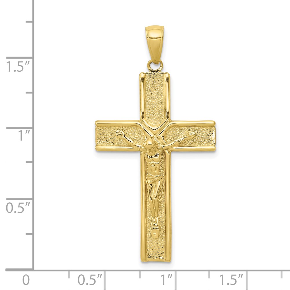 10k Satin Finish Crucifix Pendant (10K2186)