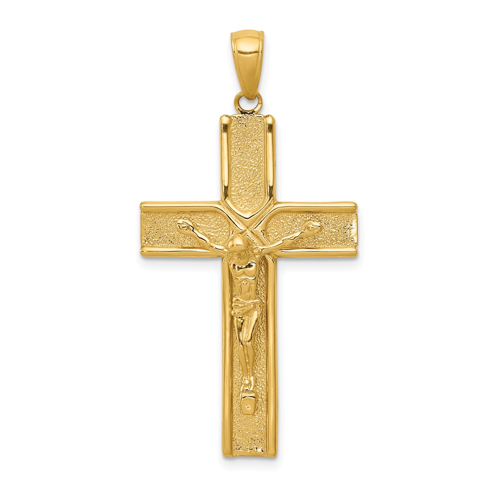 10k Satin Finish Crucifix Pendant (10K2186)