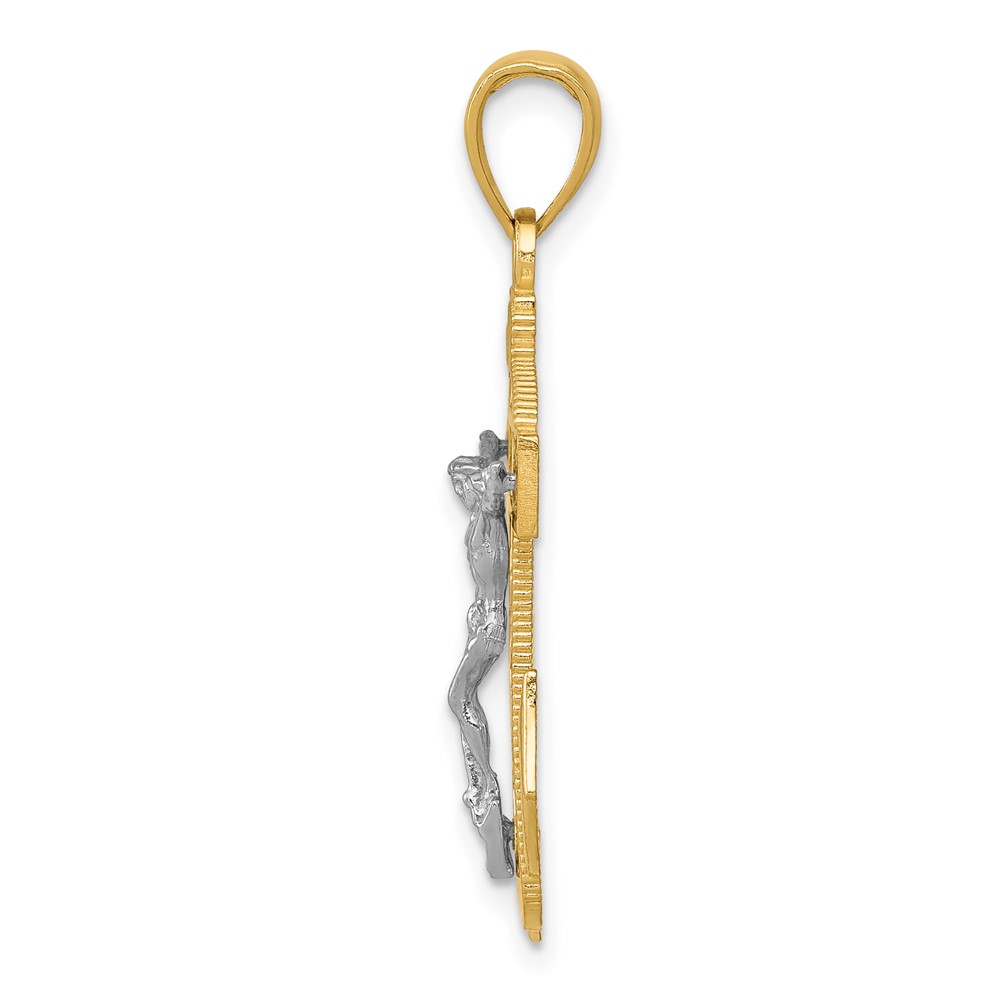 10k Two-tone Mariner's Crucifix Pendant (10K2209)