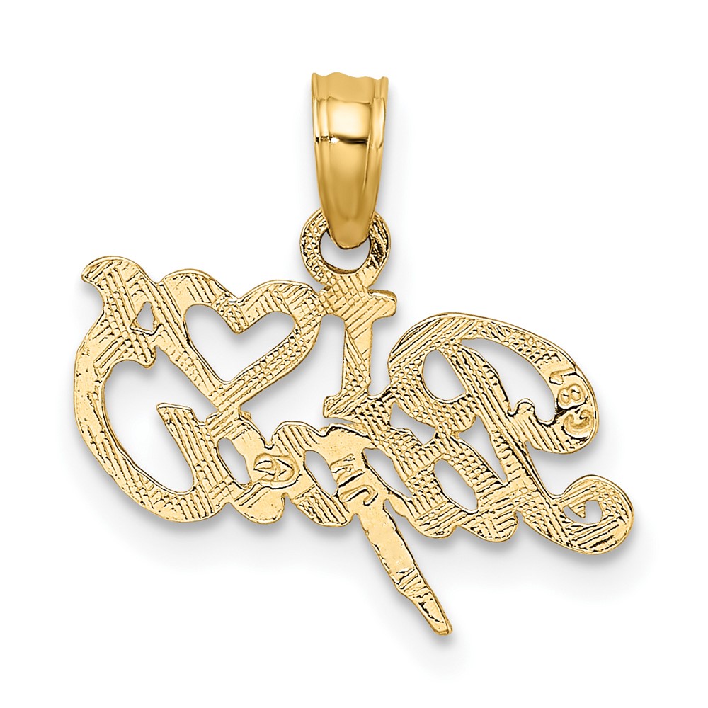 10k I Heart PAPA Charm (10K2690)