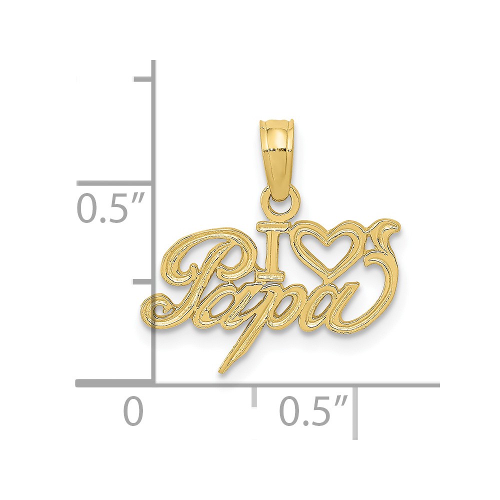 10k I Heart PAPA Charm (10K2690)