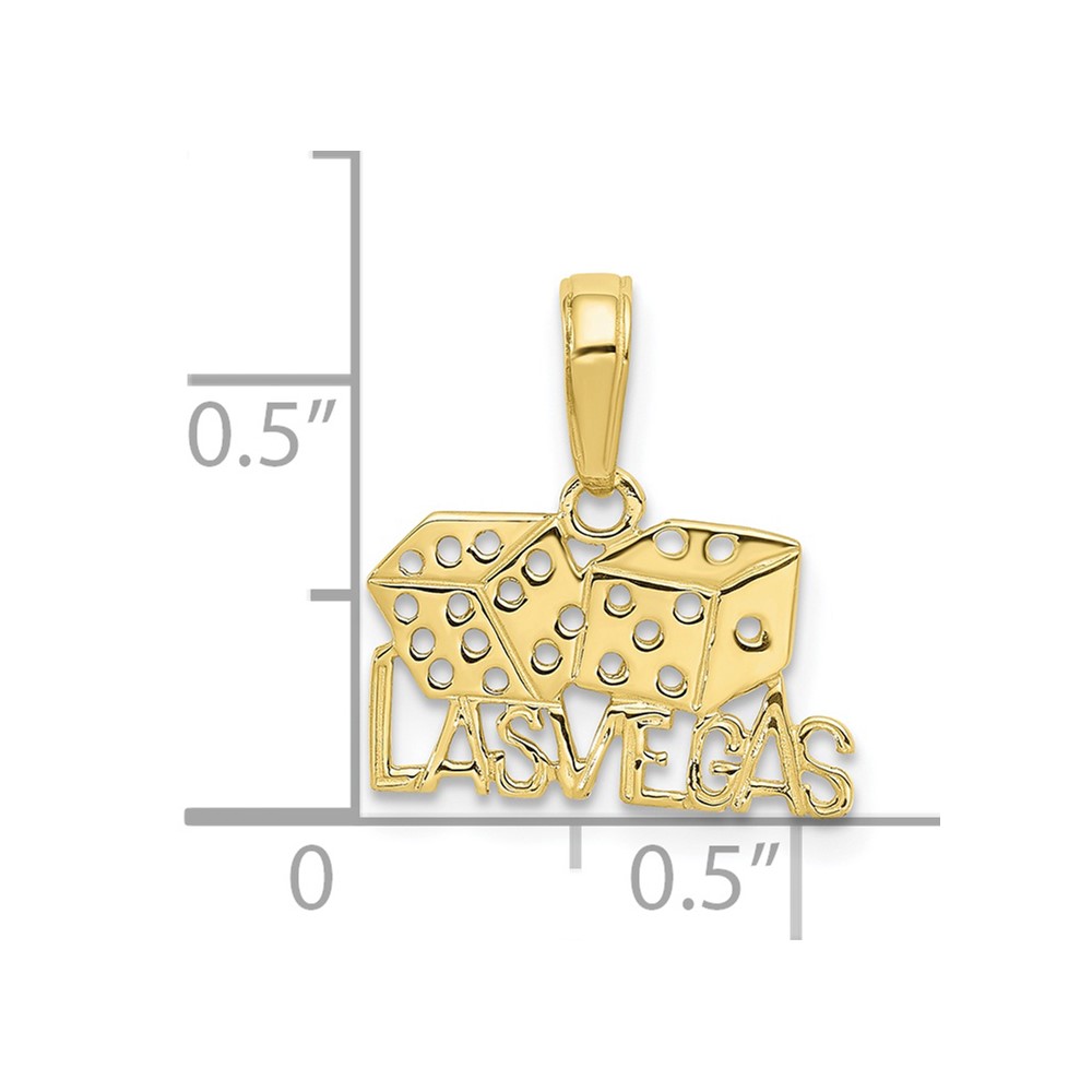 10k LAS VEGAS w/Dice Pendant (10K2773)