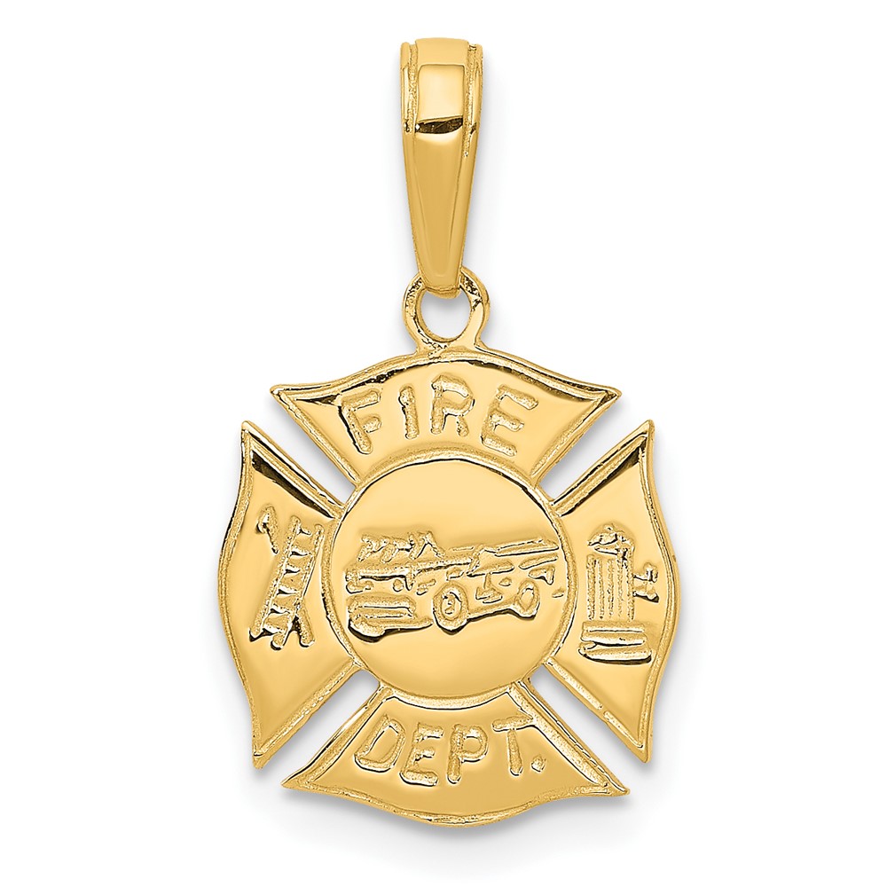 10k Fire Dept Shield Pendant (10K2841)