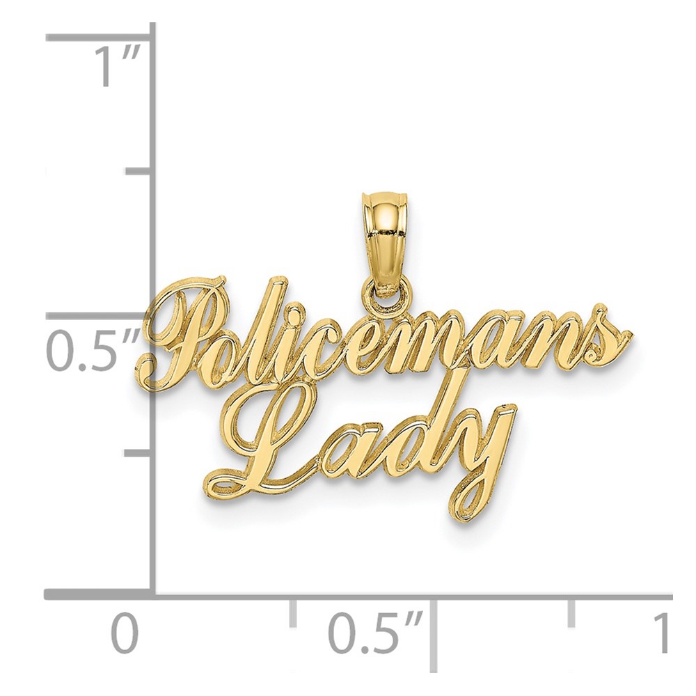 10k POLICEMAN'S LADY Charm (10K2846)