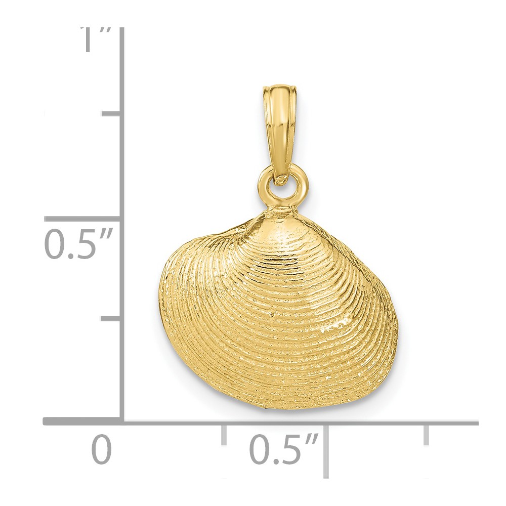 10K Medium Clam Shell Pendant (10K2917)