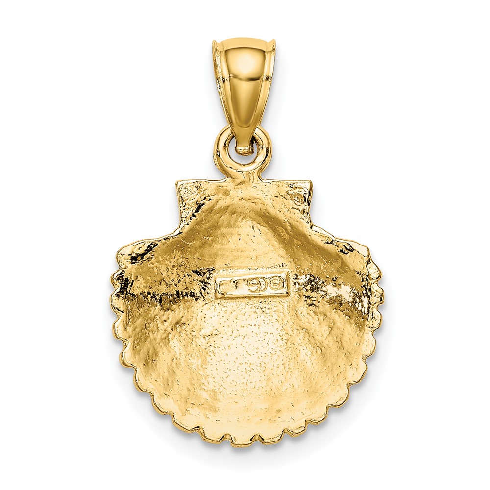 10k Scallop Shell Pendant (10K2918)