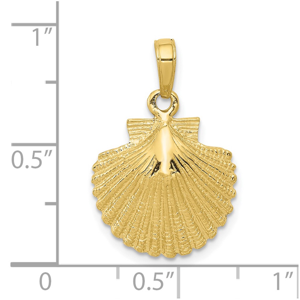 10k Scallop Shell Pendant (10K2918)