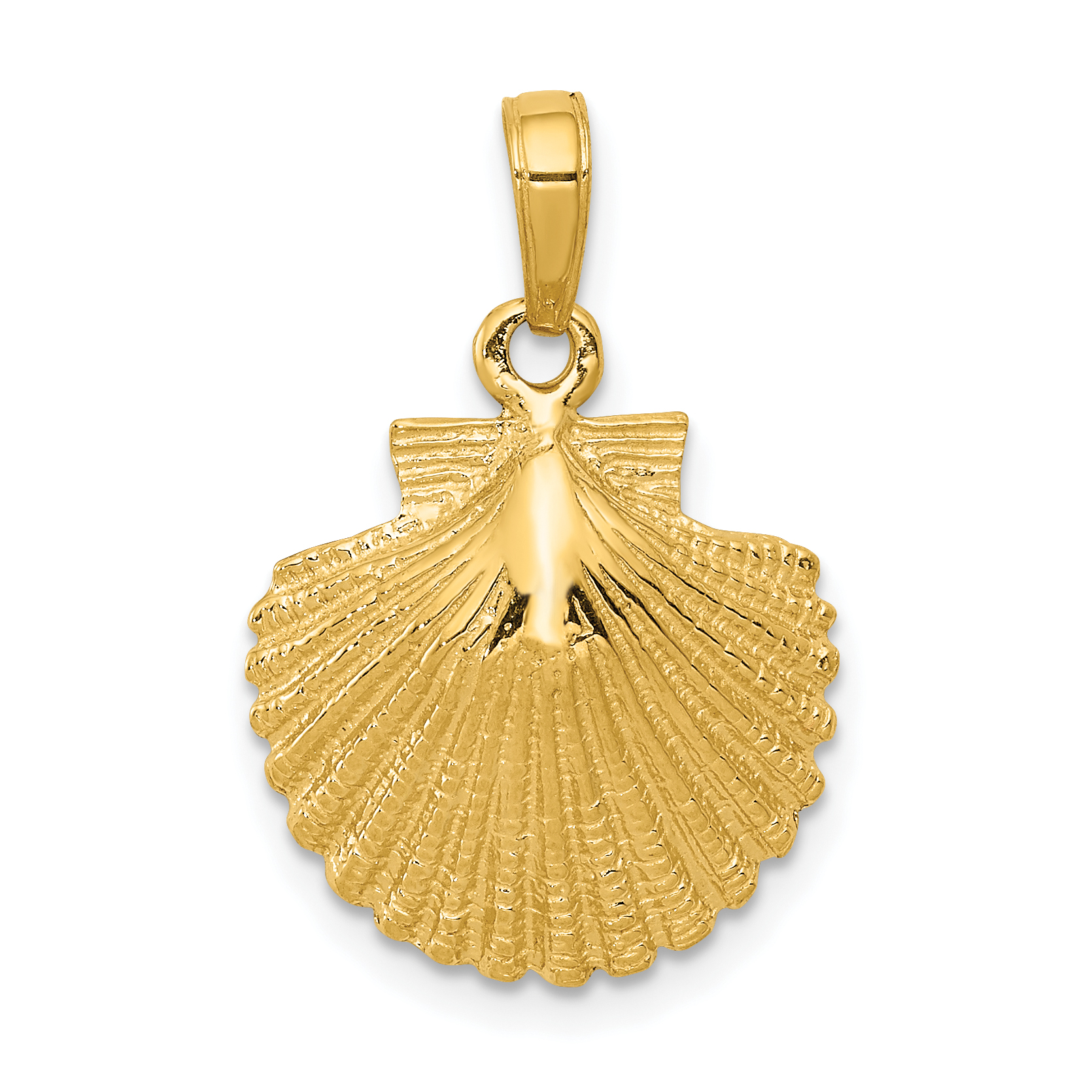 10k Scallop Shell Pendant (10K2918)
