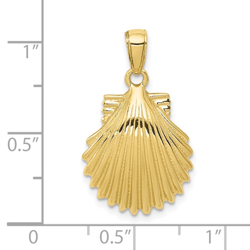 10K Scallop Shell Pendant (10K2919)