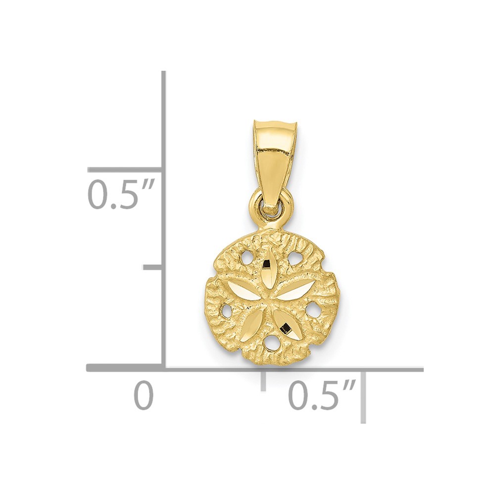 10K Sand Dollar Pendant (10K2931)