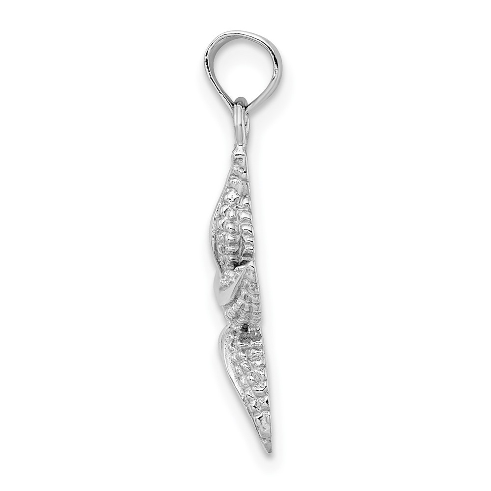 10k White Gold Starfish Pendant (10K2940W)
