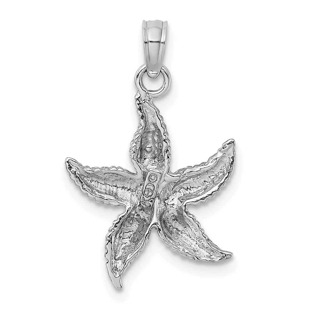 10k White Gold Starfish Pendant (10K2940W)