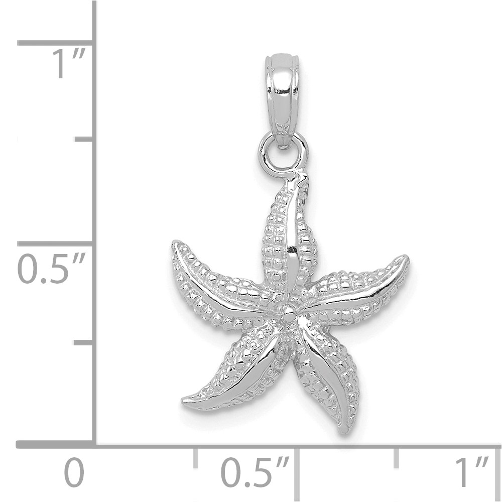 10k White Gold Starfish Pendant (10K2940W)