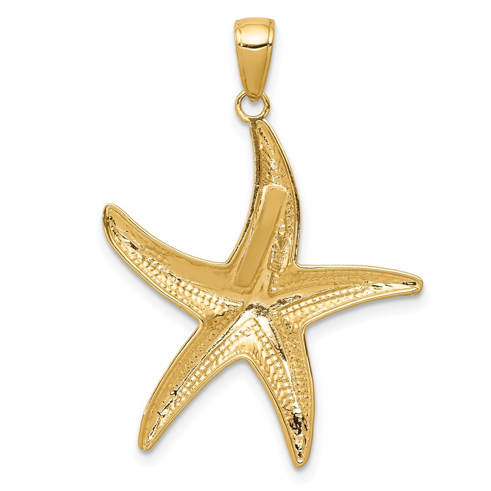 10K Diamond-cut Starfish Pendant (10K2944)