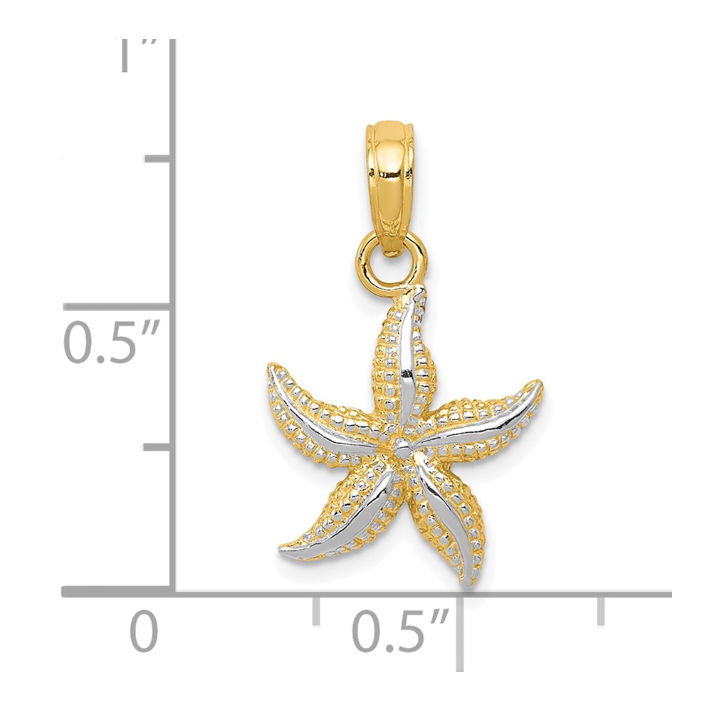 10K w/Rhodium Starfish Charm (10K2953)