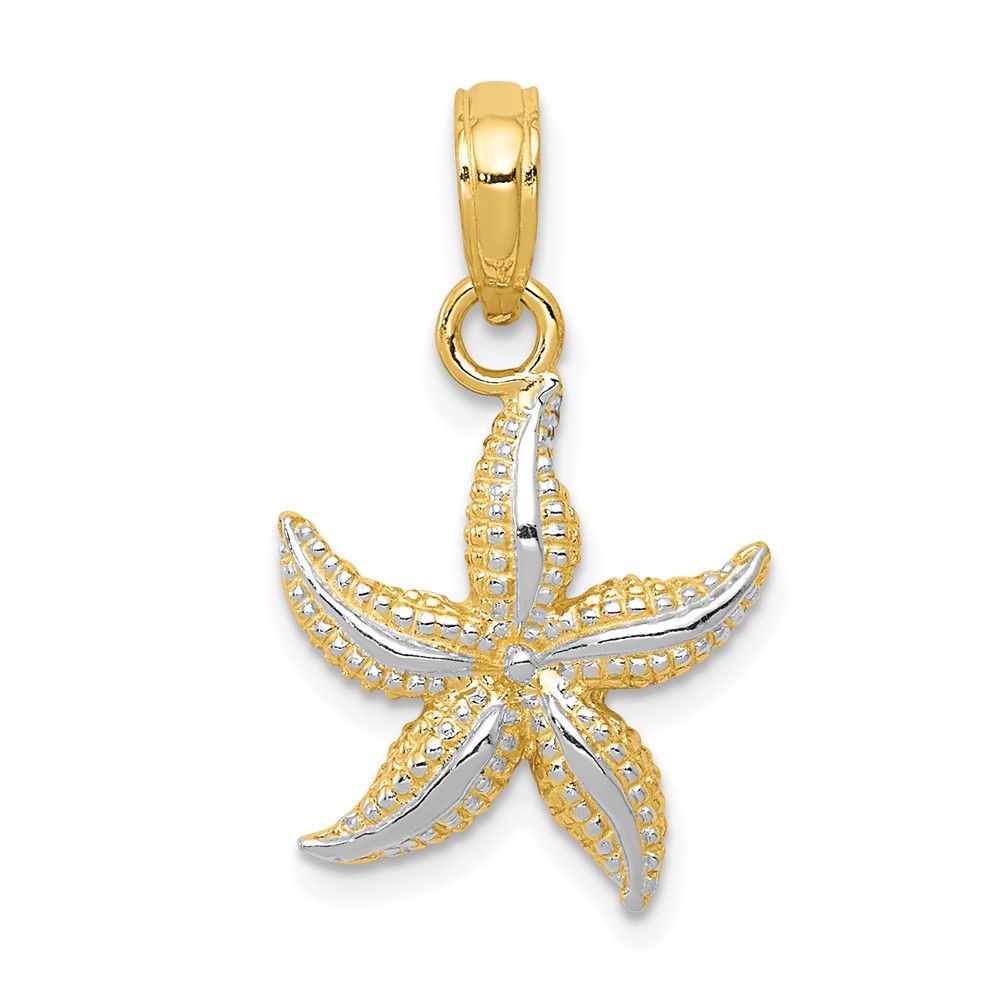 10K w/Rhodium Starfish Charm (10K2953)
