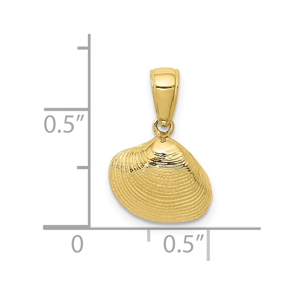 10K Small Clam Shell Pendant (10K2964)
