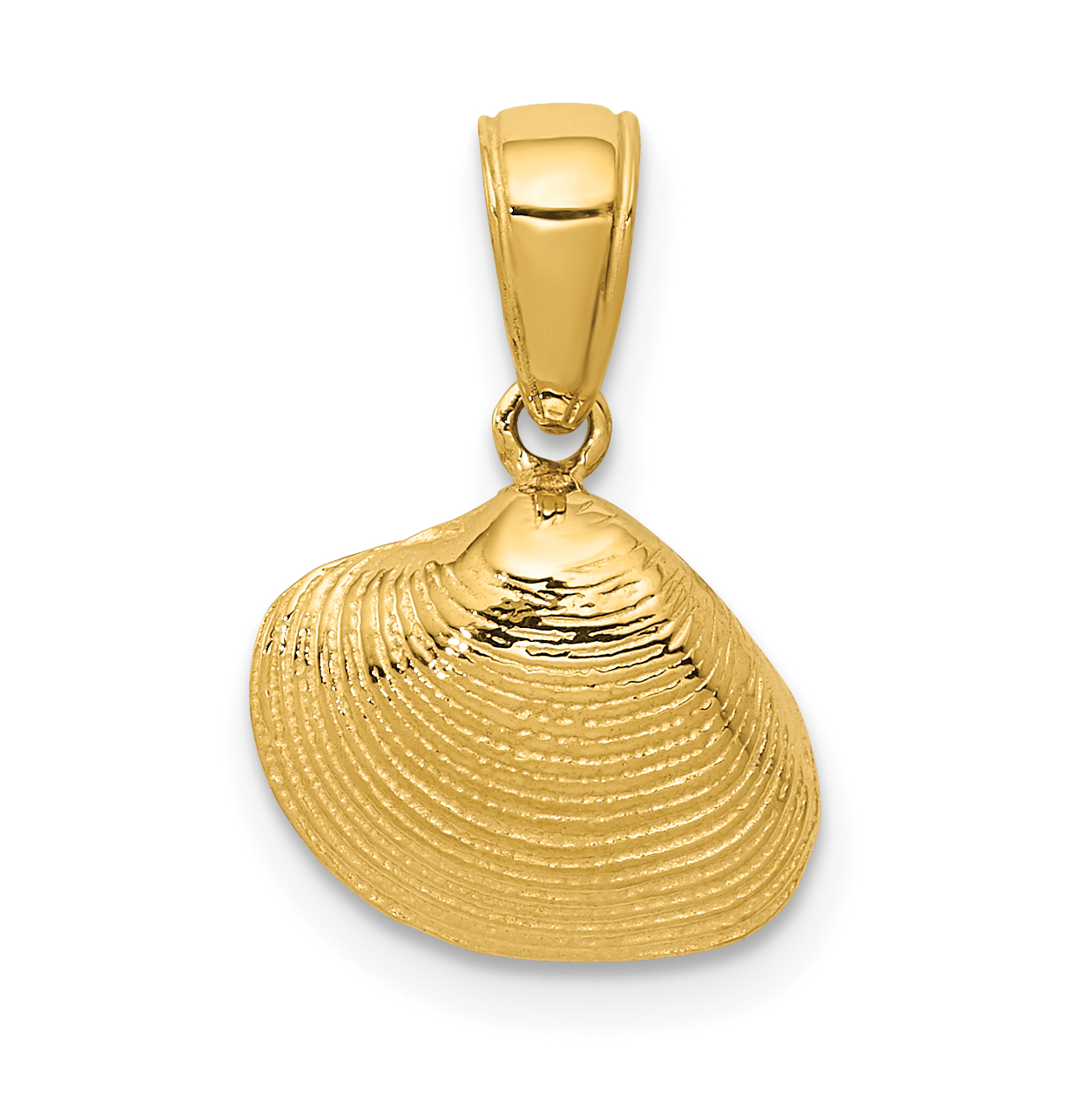 10K Small Clam Shell Pendant (10K2964)