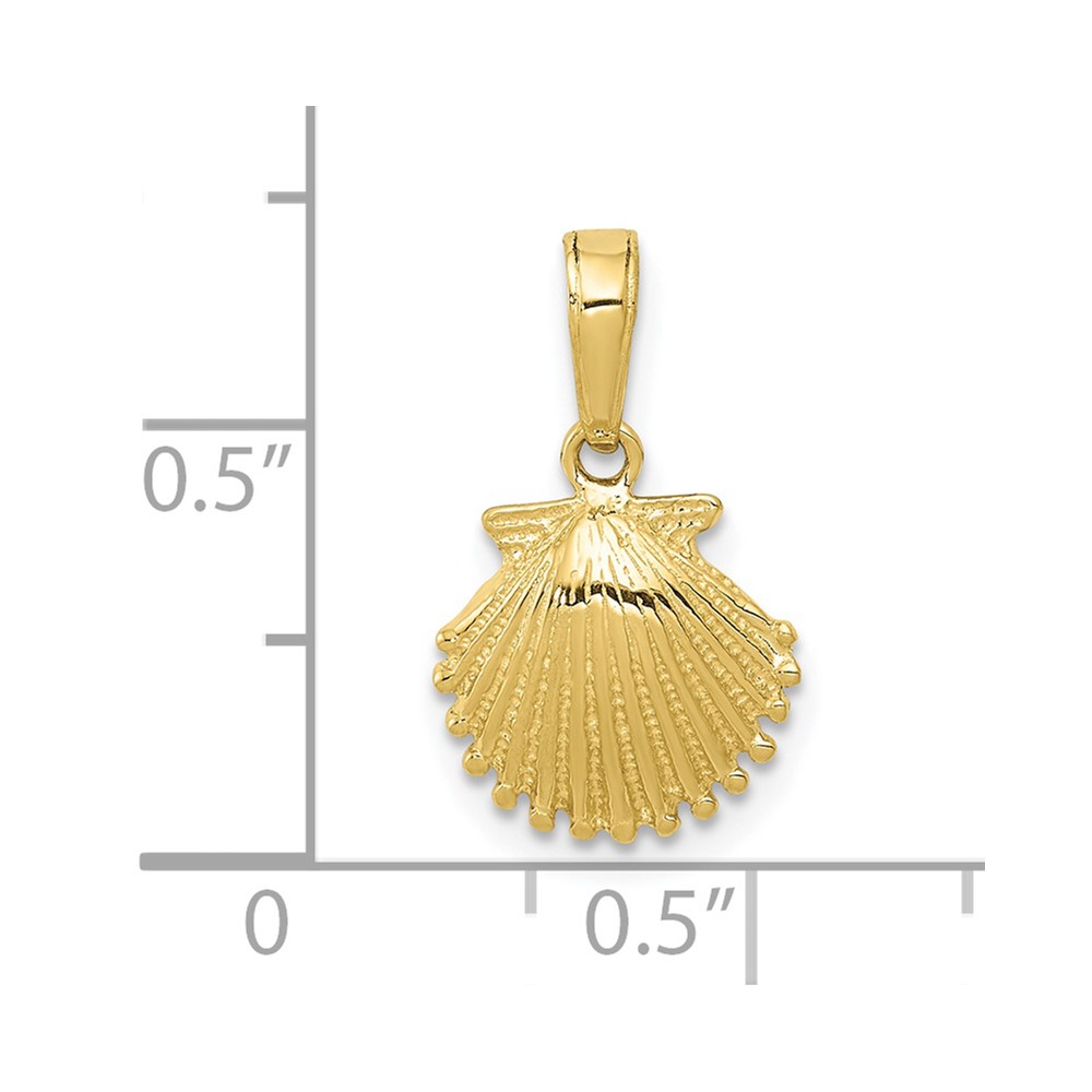 10k Scallop Shell Pendant (10K2967)