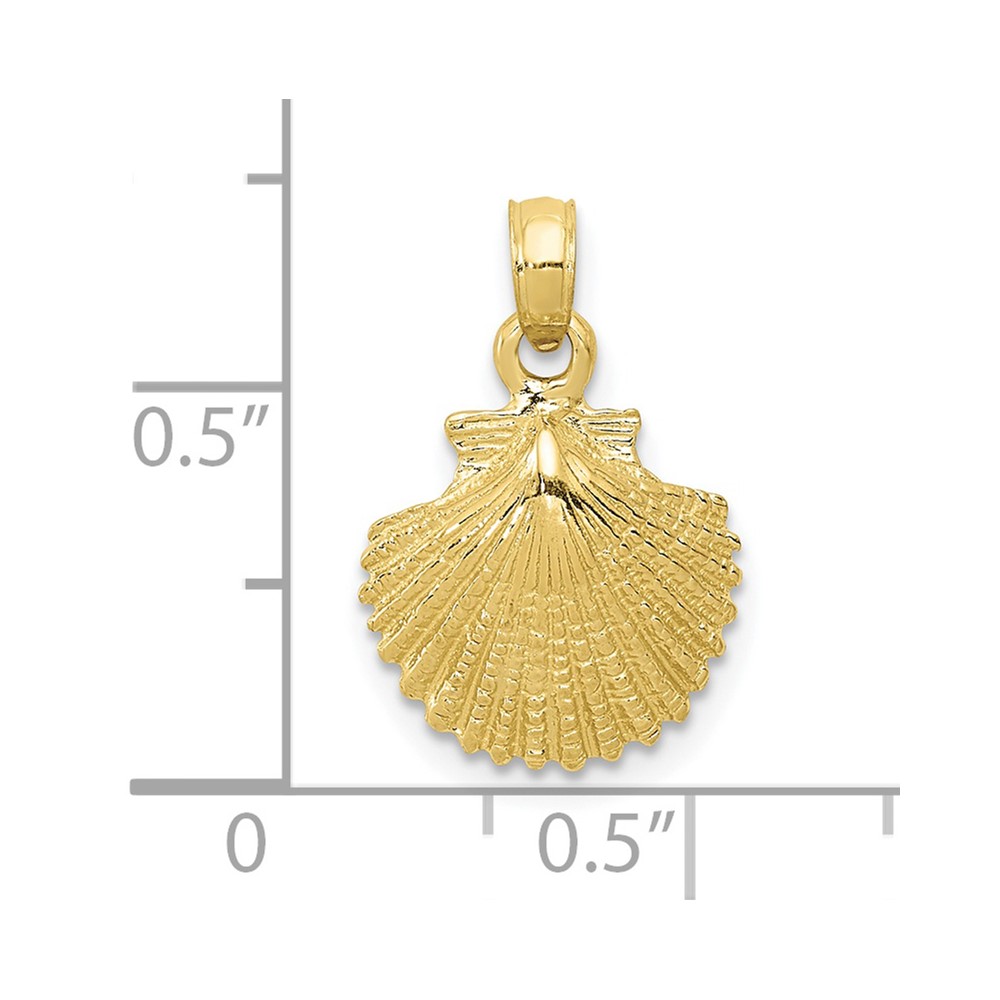 10k Scallop Shell Pendant (10K2968)
