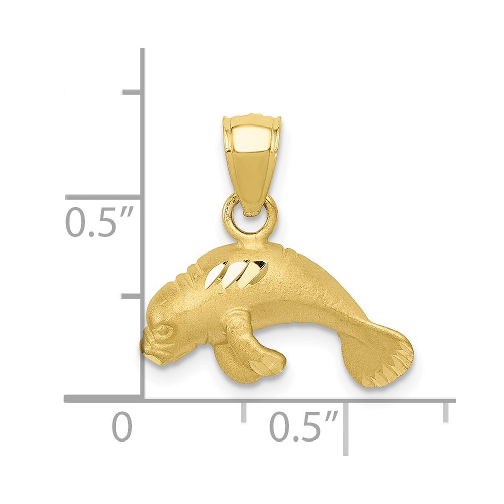 10K Manatee Pendant (10K2996)