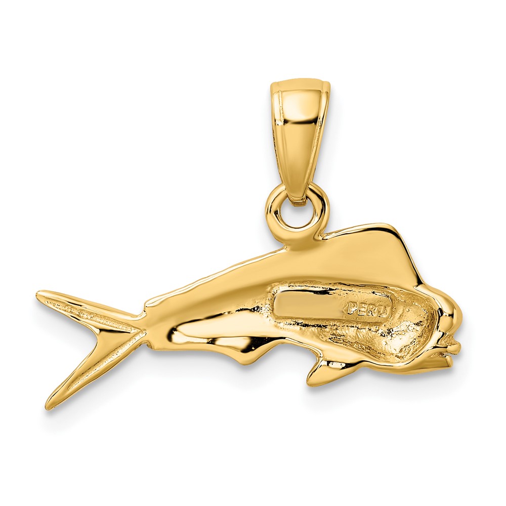 10k Mahi Mahi Fish Pendant (10K3034)