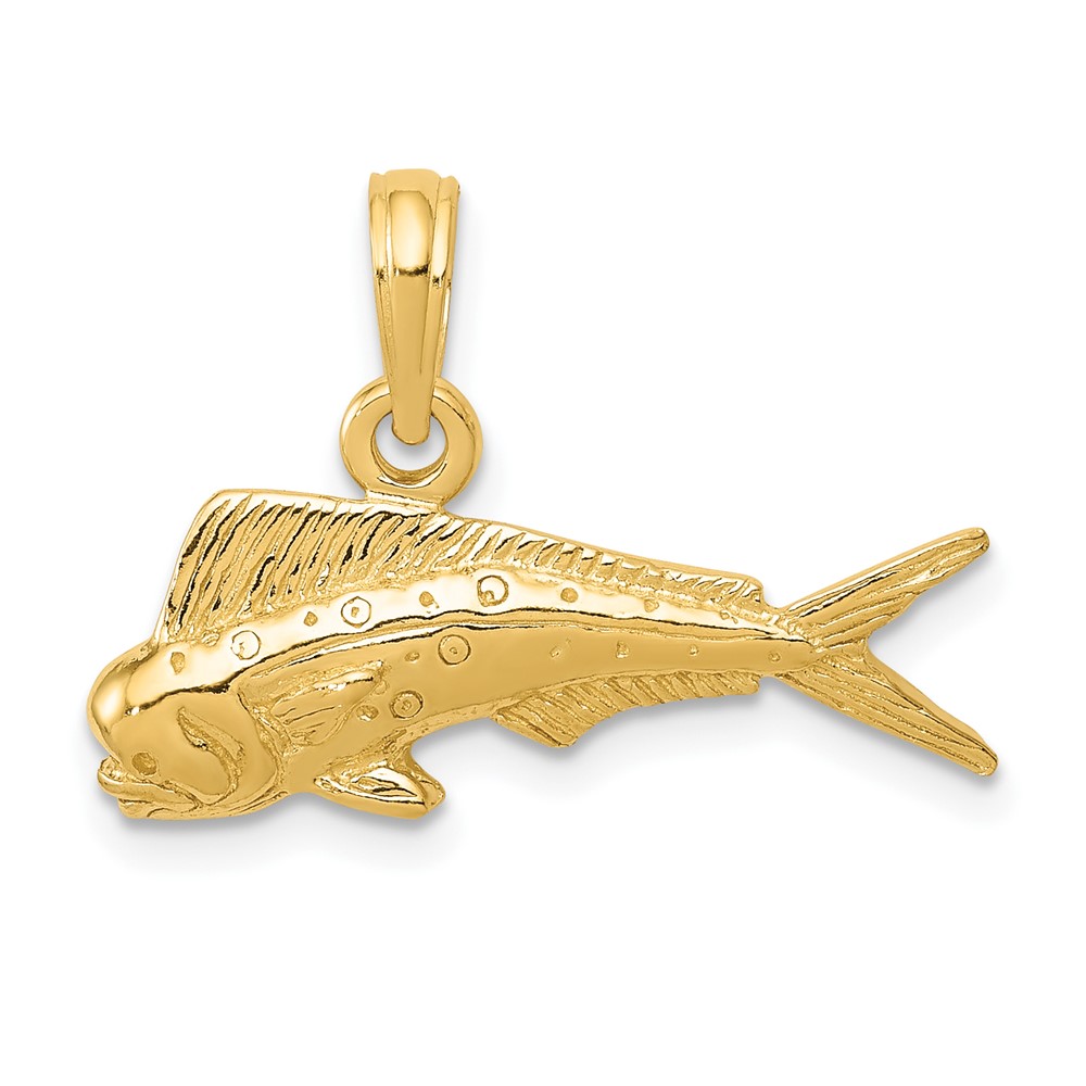 10k Mahi Mahi Fish Pendant (10K3034)