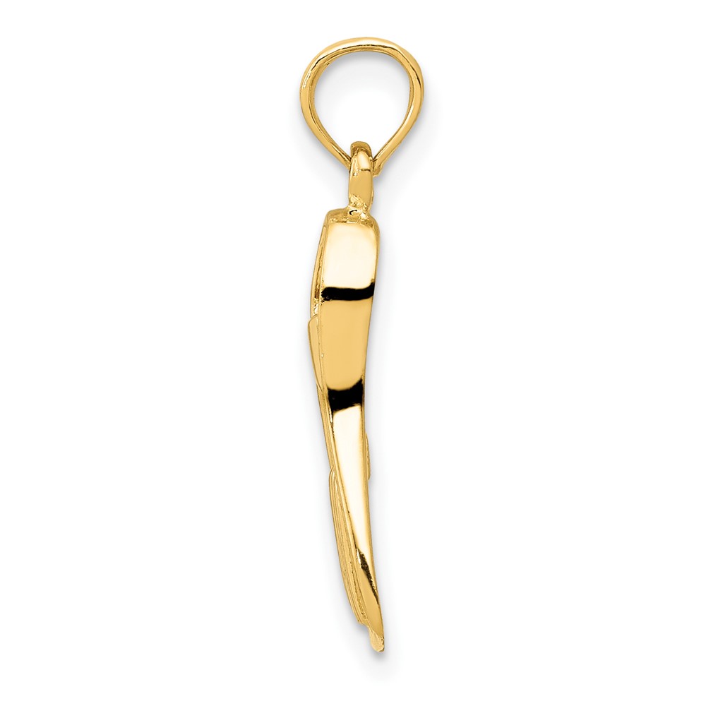 10K  3D Scuba Flipper Pendant (10K3063)