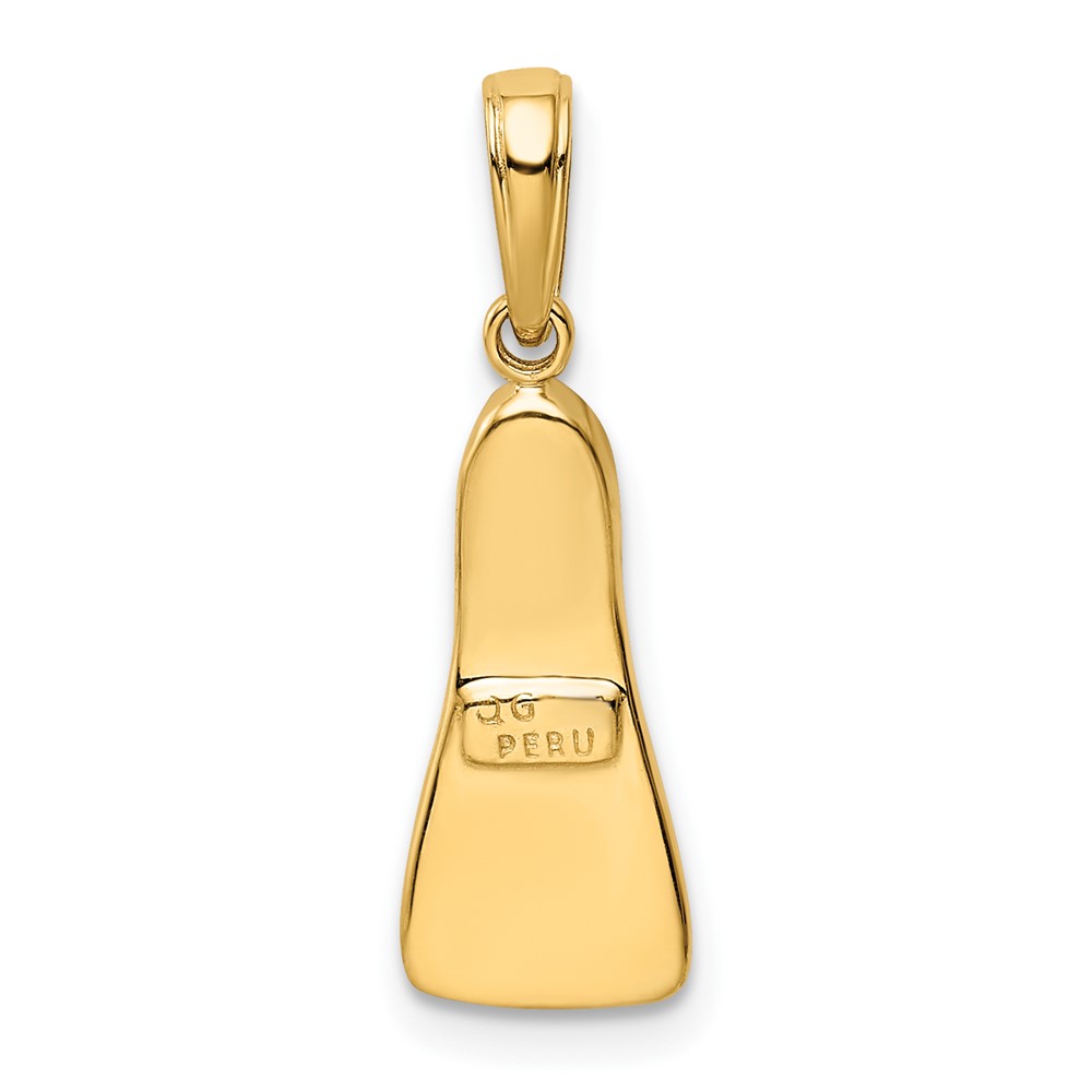 10K  3D Scuba Flipper Pendant (10K3063)