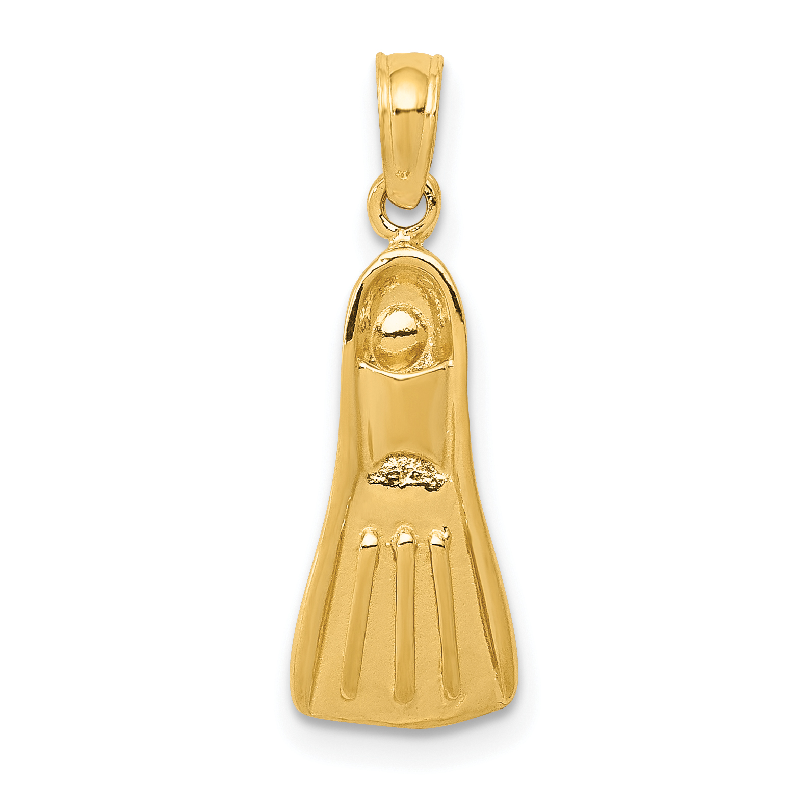 10K  3D Scuba Flipper Pendant (10K3063)