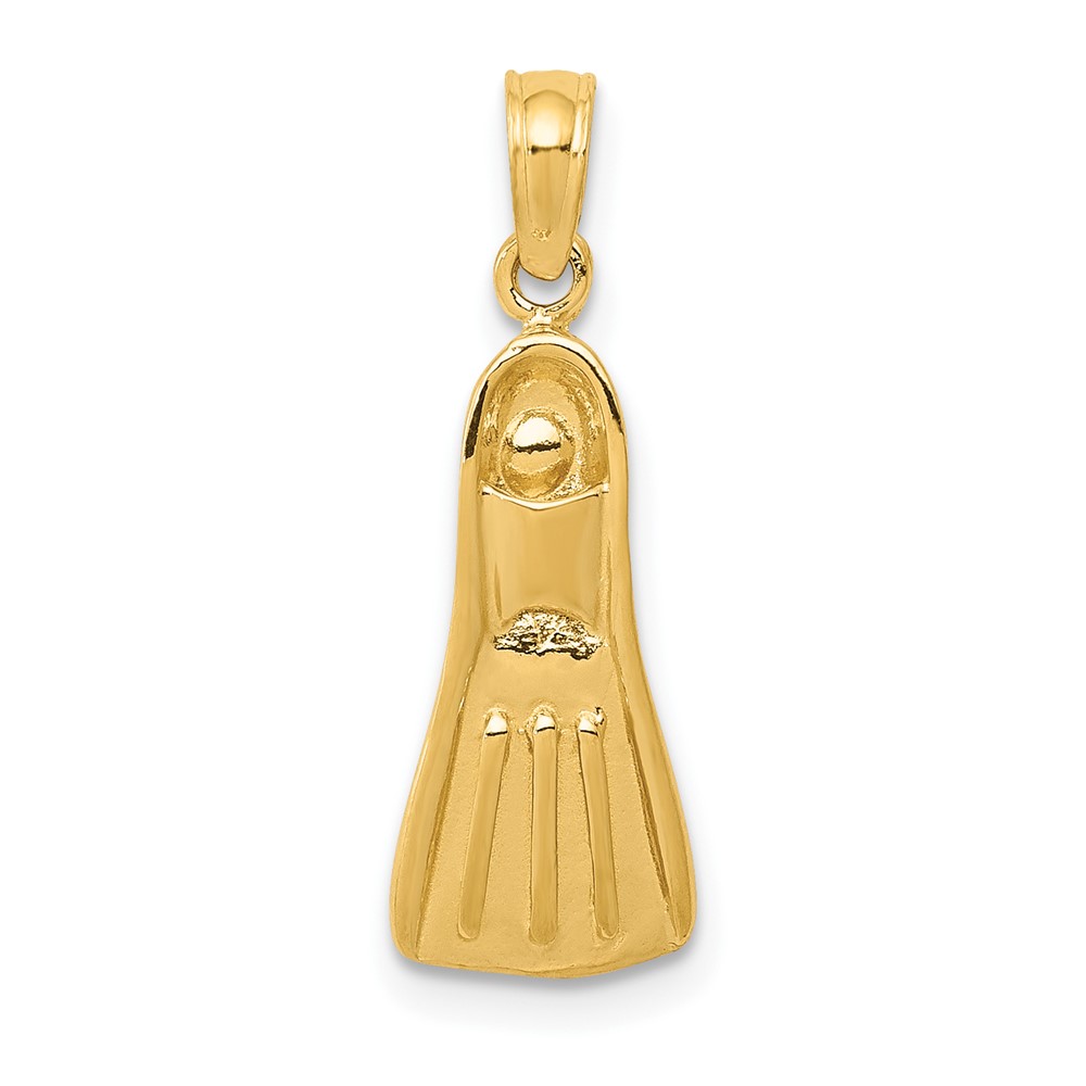 10K  3D Scuba Flipper Pendant (10K3063)