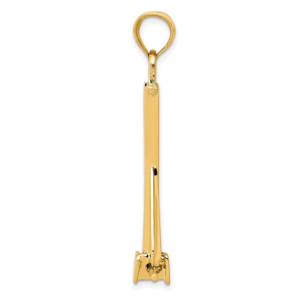 10K  3D Moveable Anchor Pendant (10K3086)